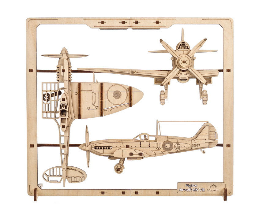 Fighter Aircraft 2.5D Puzzle Ugears